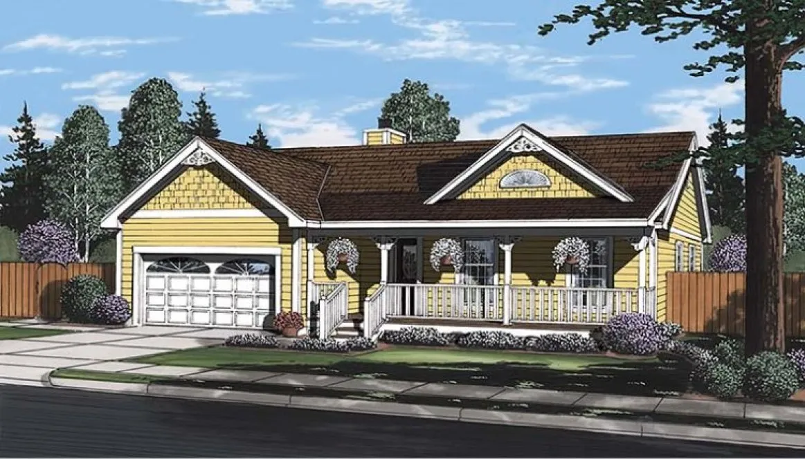 Full Rendering for House Plan #182742