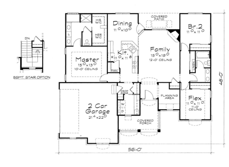 Main Floor Plan for House Plan #156159
