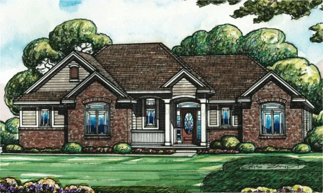 Full Rendering for House Plan #156159