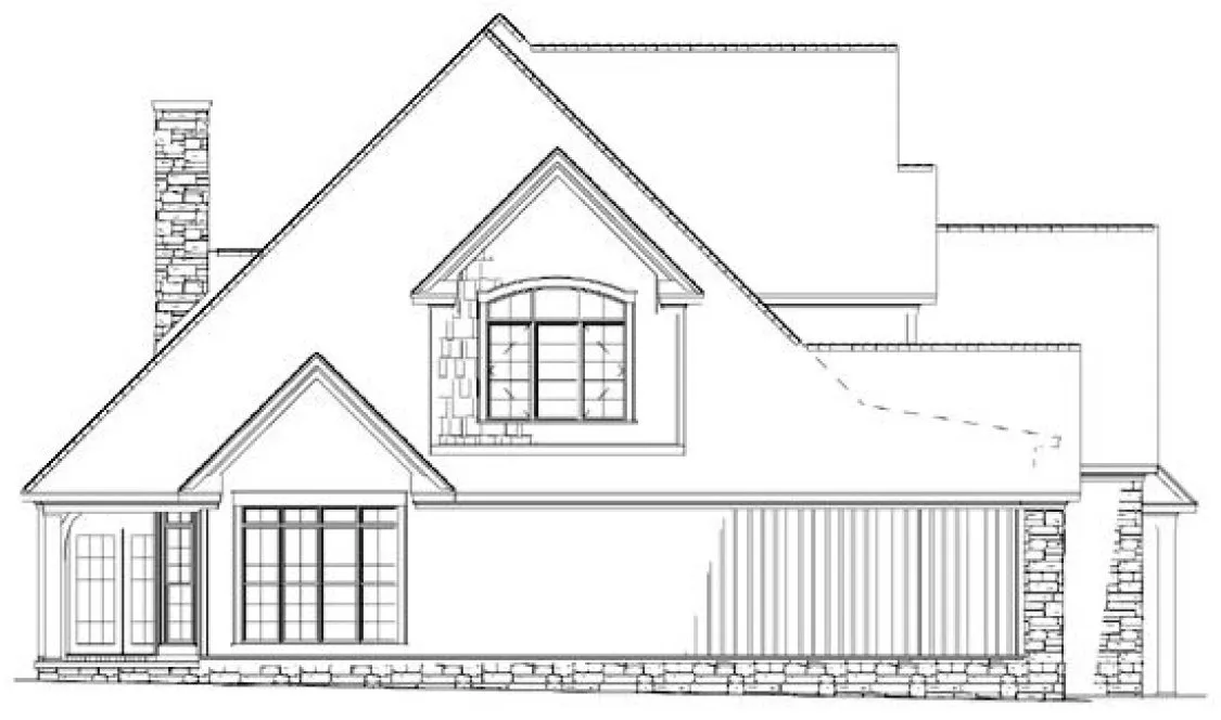Left Elevation for House Plan #311749