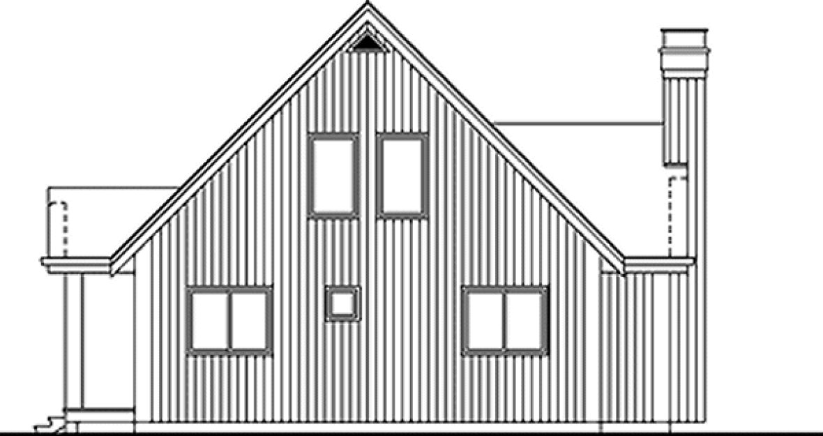Rear Elevation for House Plan #510422