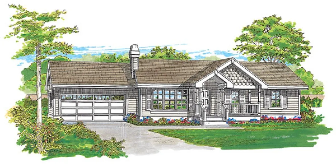 Full Rendering for House Plan #510632
