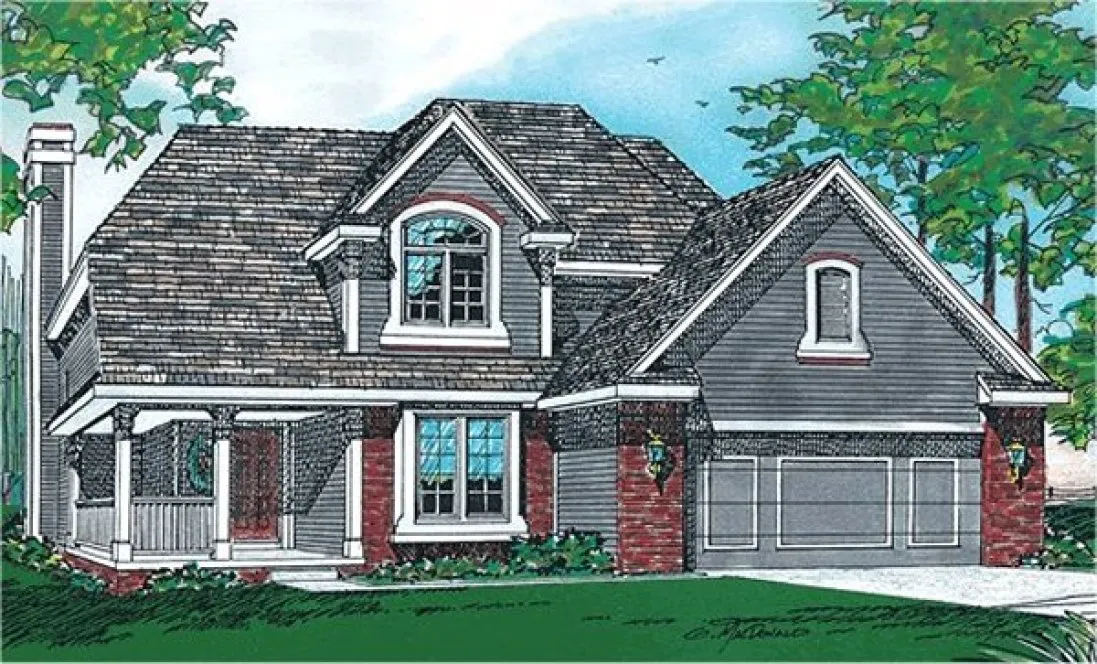 Full Rendering for House Plan #156422