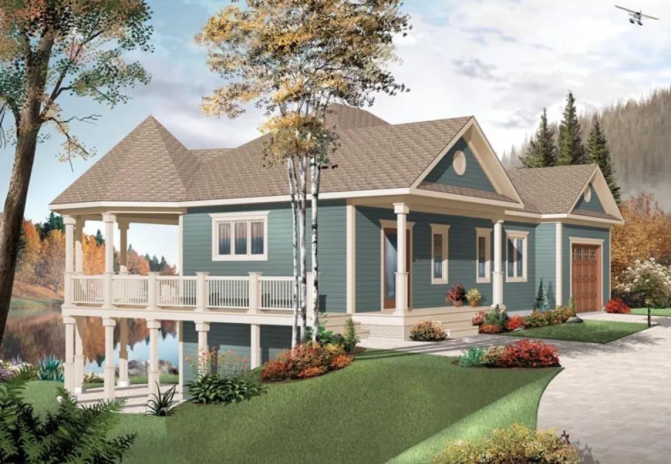 Full Rendering for House Plan #140393