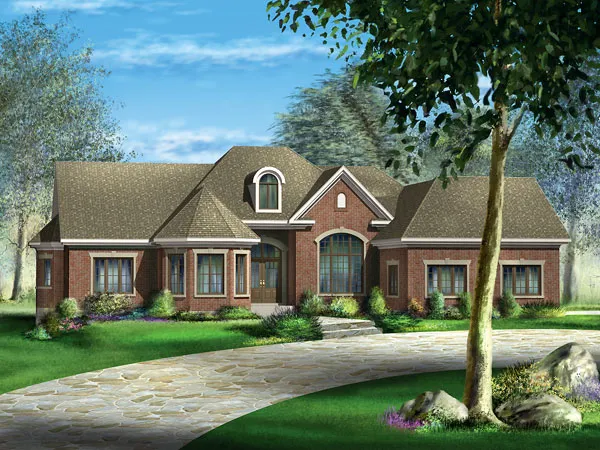 Full Rendering for House Plan #173711