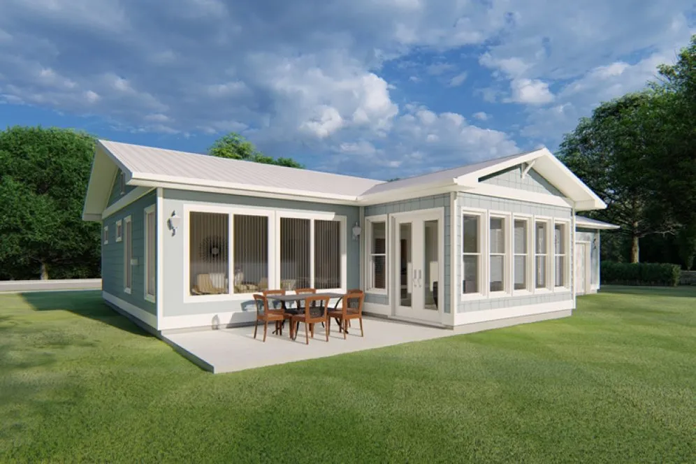 Rear Elevation for House Plan #195308