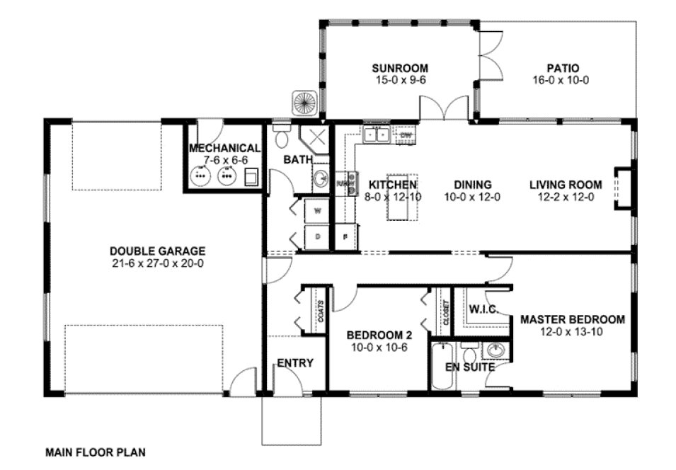 Main Floor Plan for House Plan #195308