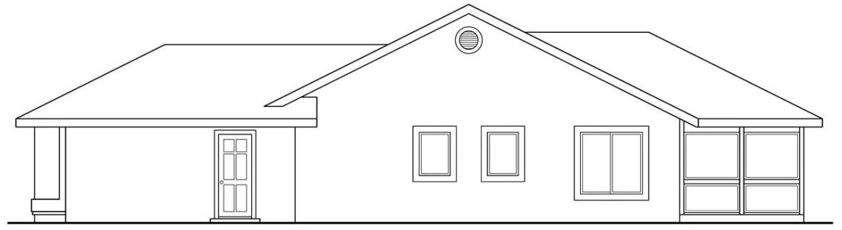Right Elevation for House Plan #342451