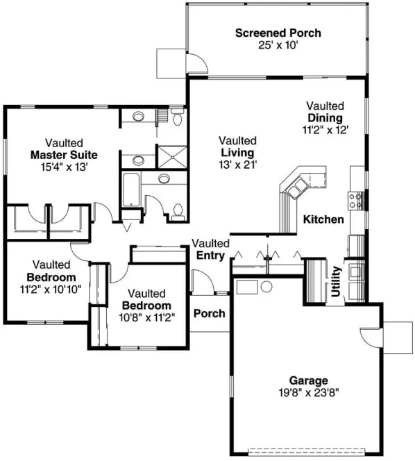 Main Floor Plan for House Plan #342451