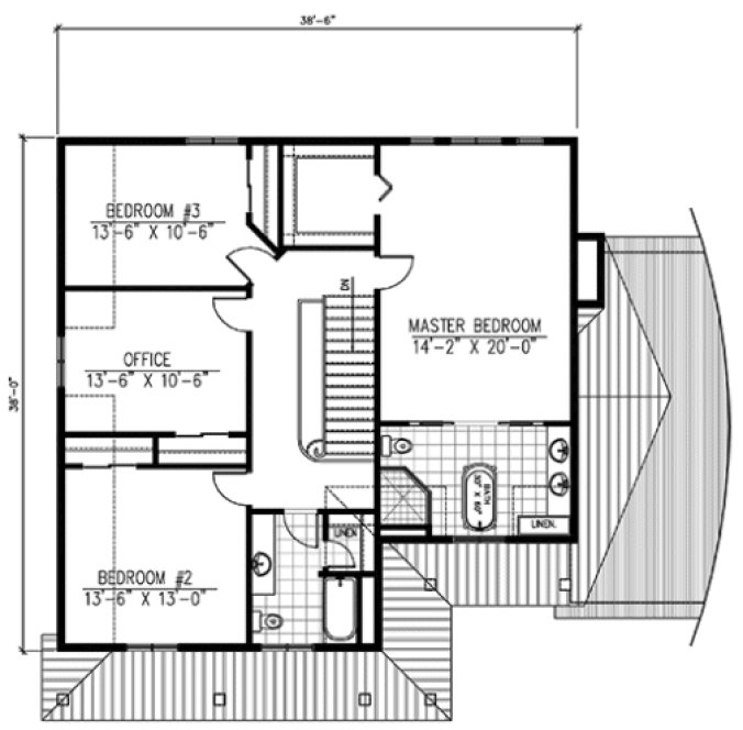 Second Floor Plan for House Plan #420265