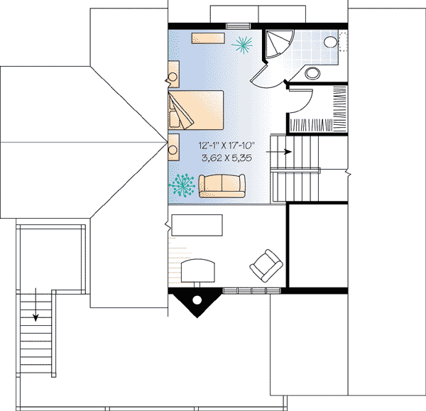 Attic Plan for House Plan #143494
