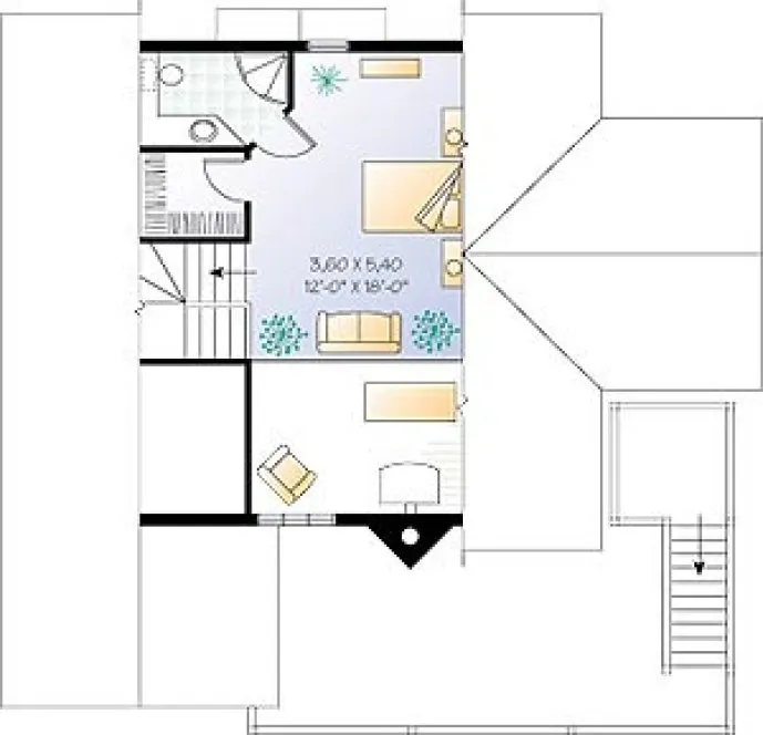 Attic Plan for House Plan #144943