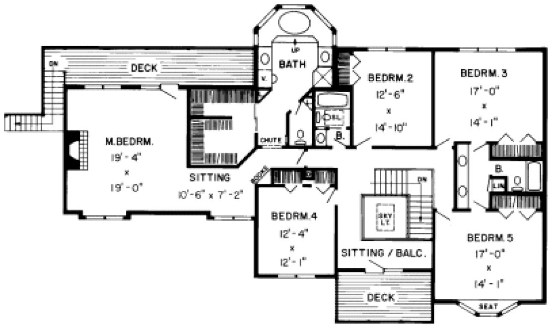 Second Floor Plan for House Plan #188670
