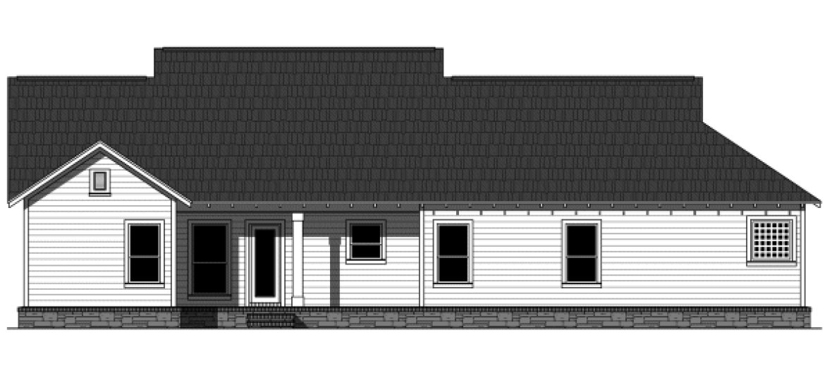 Rear Elevation for House Plan #217261