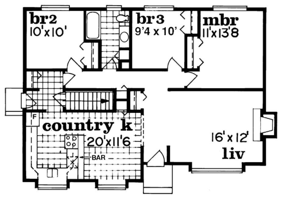 Main Floor Plan for House Plan #510041