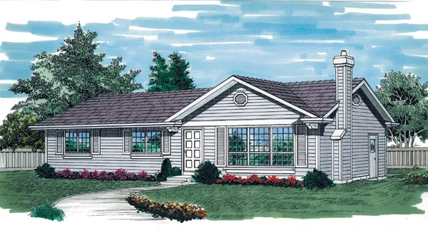 Full Rendering for House Plan #510931