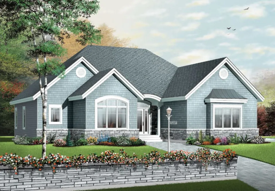 Full Rendering for House Plan #145224