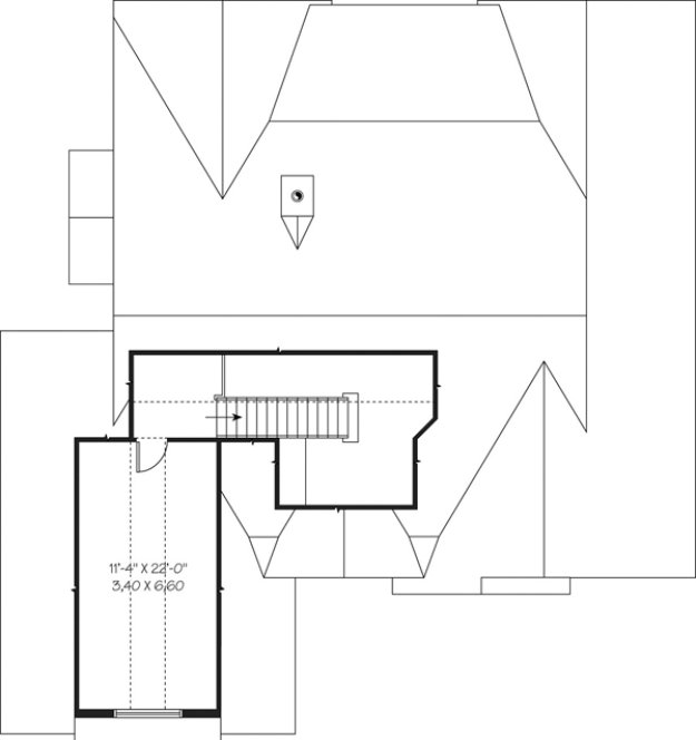 Attic Plan for House Plan #146423