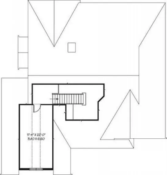 Attic Plan for House Plan #140432