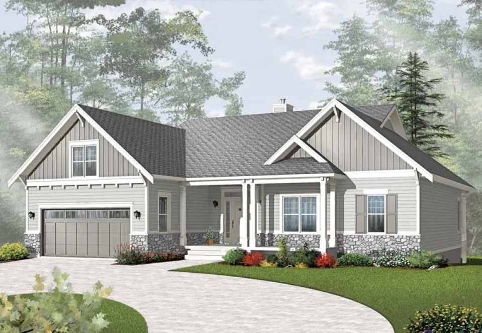 Full Rendering for House Plan #140432