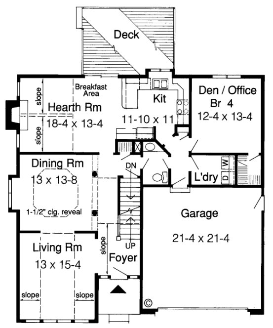 Main Floor Plan for House Plan #184312