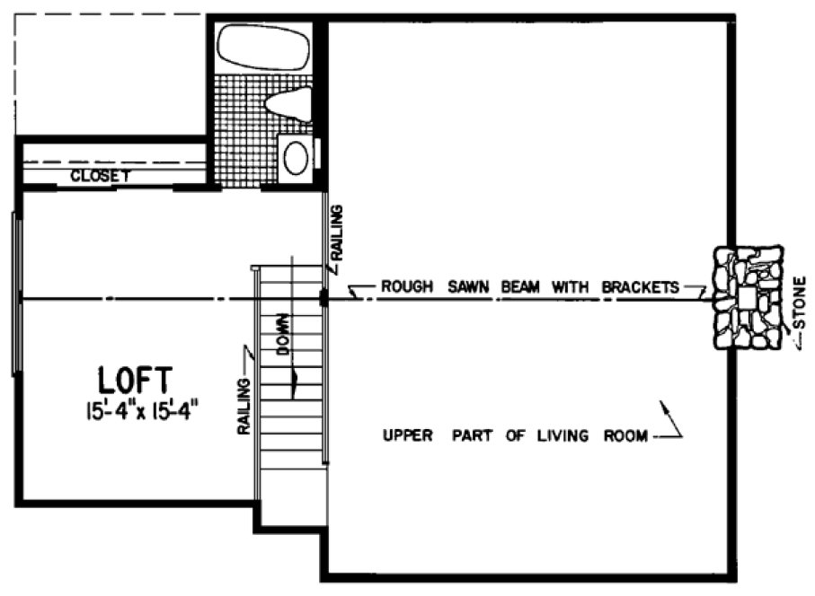 Second Floor Plan for House Plan #521604