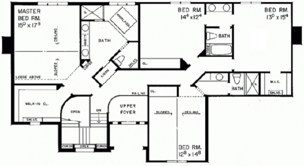 Second Floor Plan for House Plan #520555