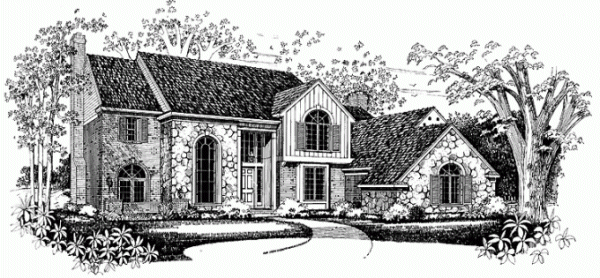 Full Rendering for House Plan #520555