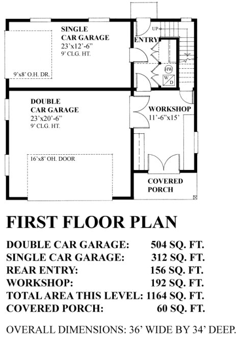 Main Floor Plan for House Plan #264822