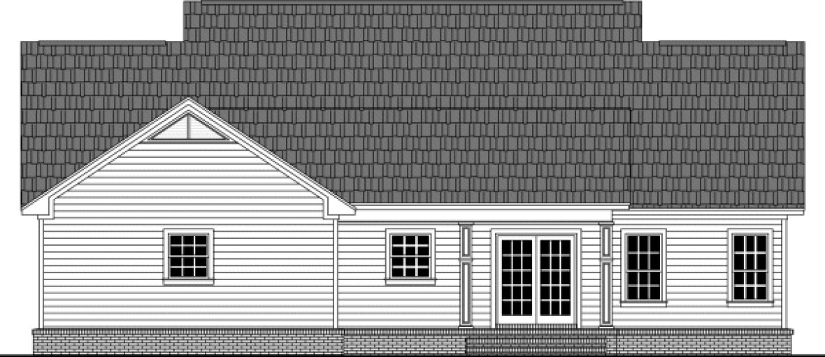 Rear Elevation for House Plan #213561