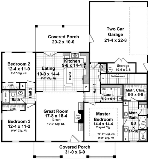 Main Floor Plan for House Plan #213561