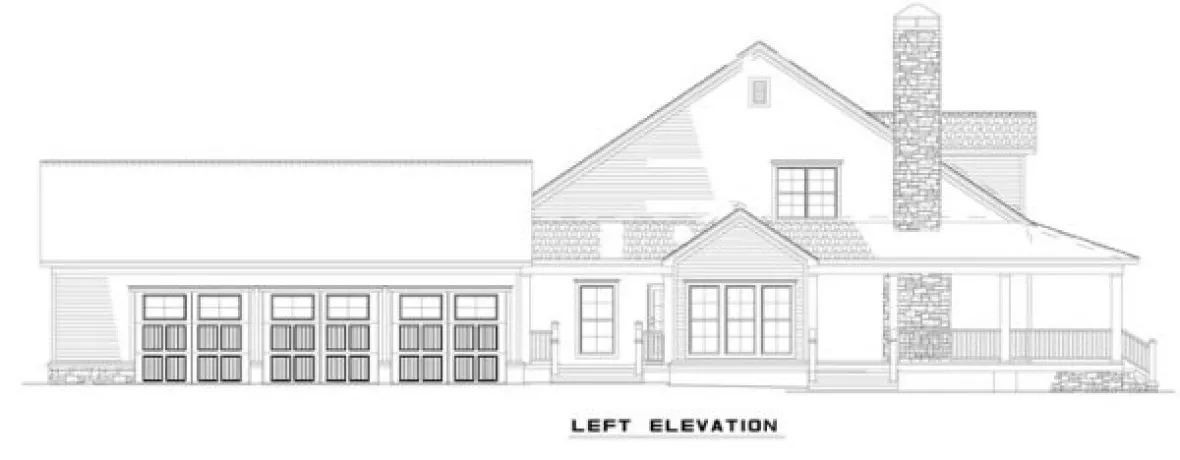 Left Elevation for House Plan #319731