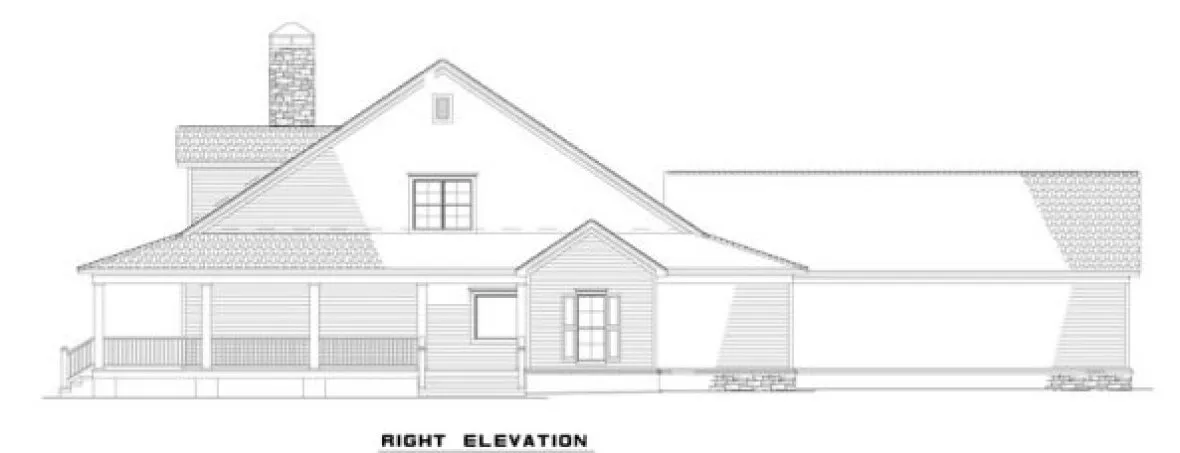 Right Elevation for House Plan #319731