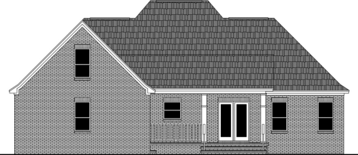 Rear Elevation for House Plan #218888