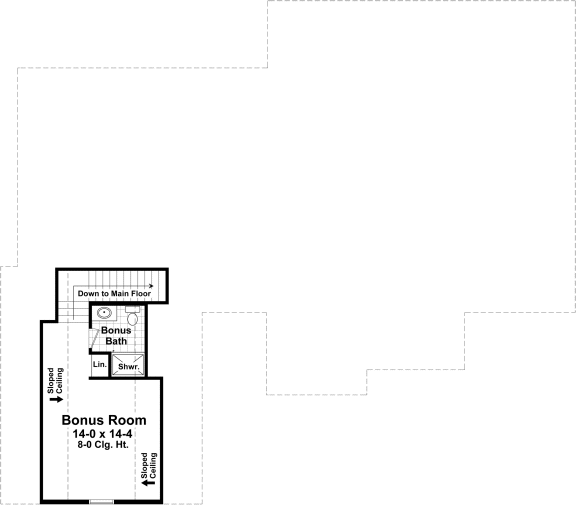 Attic Plan for House Plan #212012