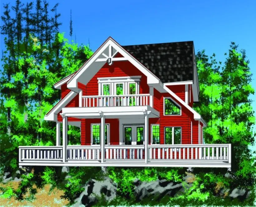 Full Rendering for House Plan #265091