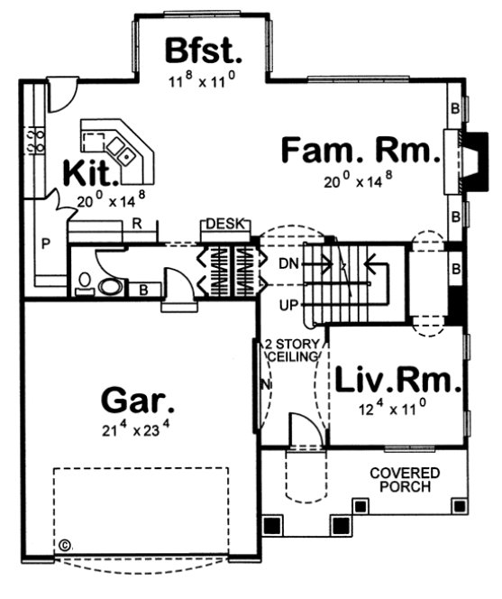 Main Floor Plan for House Plan #706744