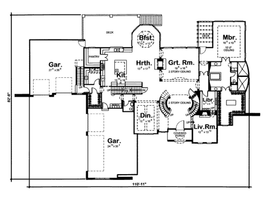 Main Floor Plan for House Plan #708744