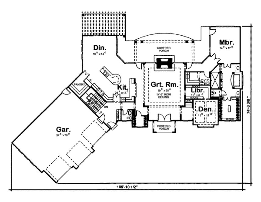Main Floor Plan for House Plan #709744