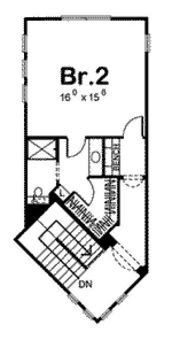 Second Floor Plan for House Plan #709744