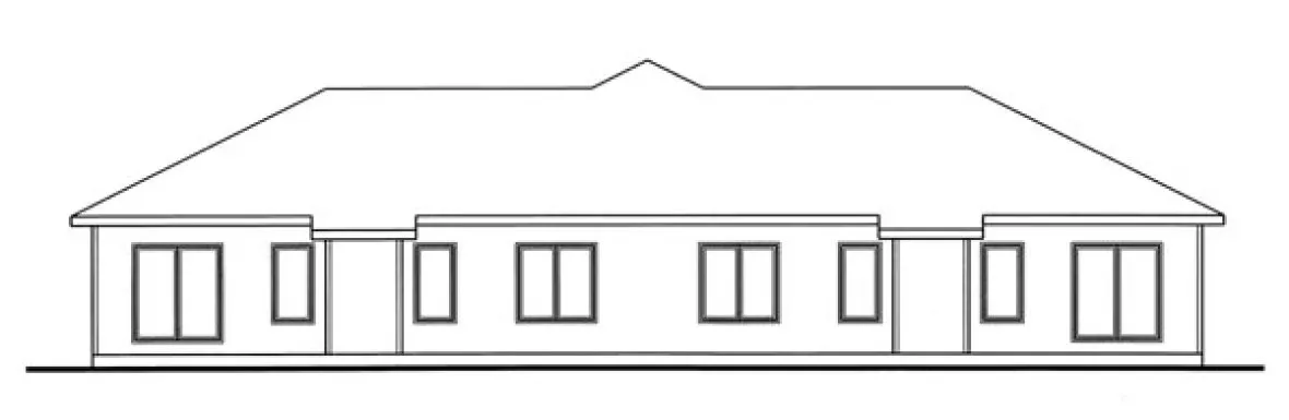 Rear Elevation for House Plan #708732