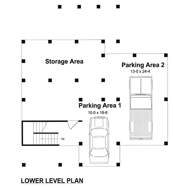 Floorplan lower for House Plan #256047