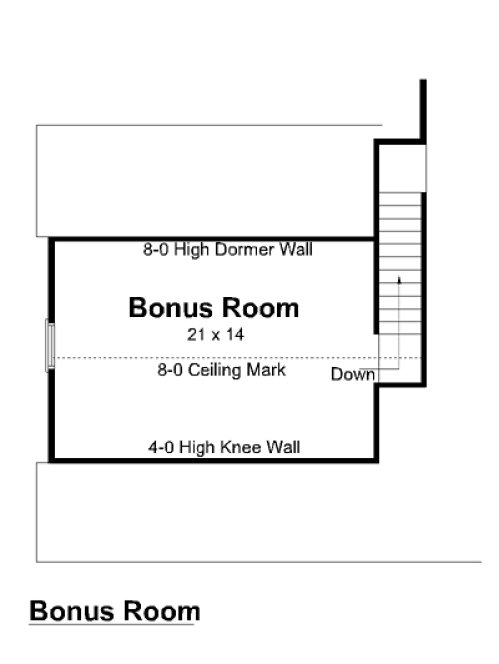 Attic Plan for House Plan #187047