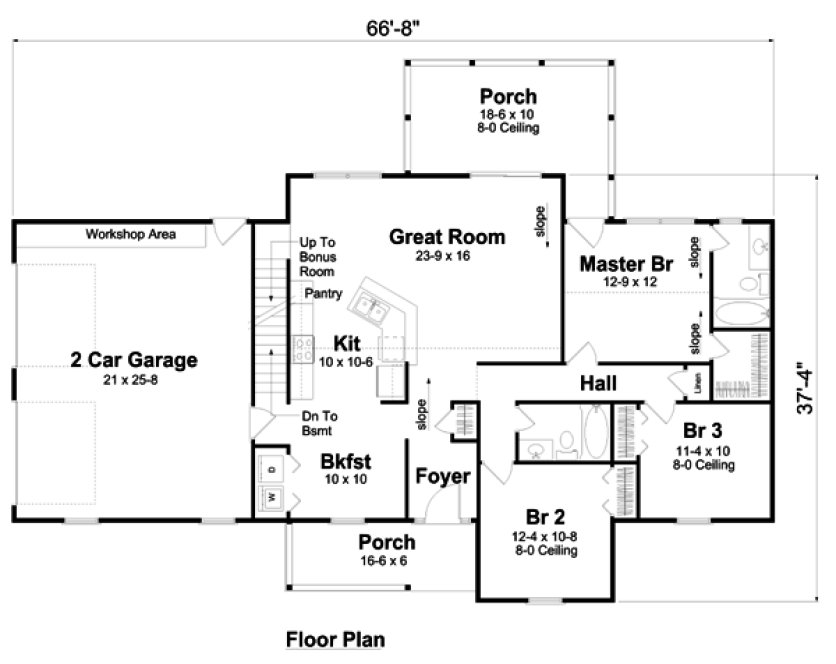 Main Floor Plan for House Plan #187047