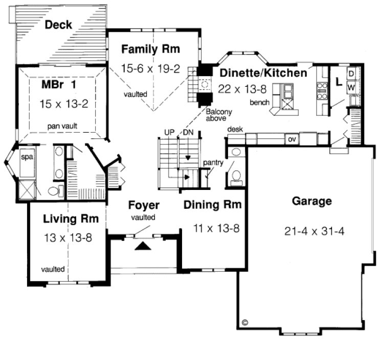 Main Floor Plan for House Plan #188630