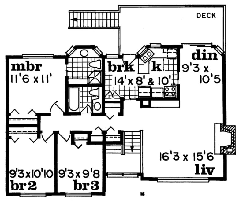 Main Floor Plan for House Plan #510660
