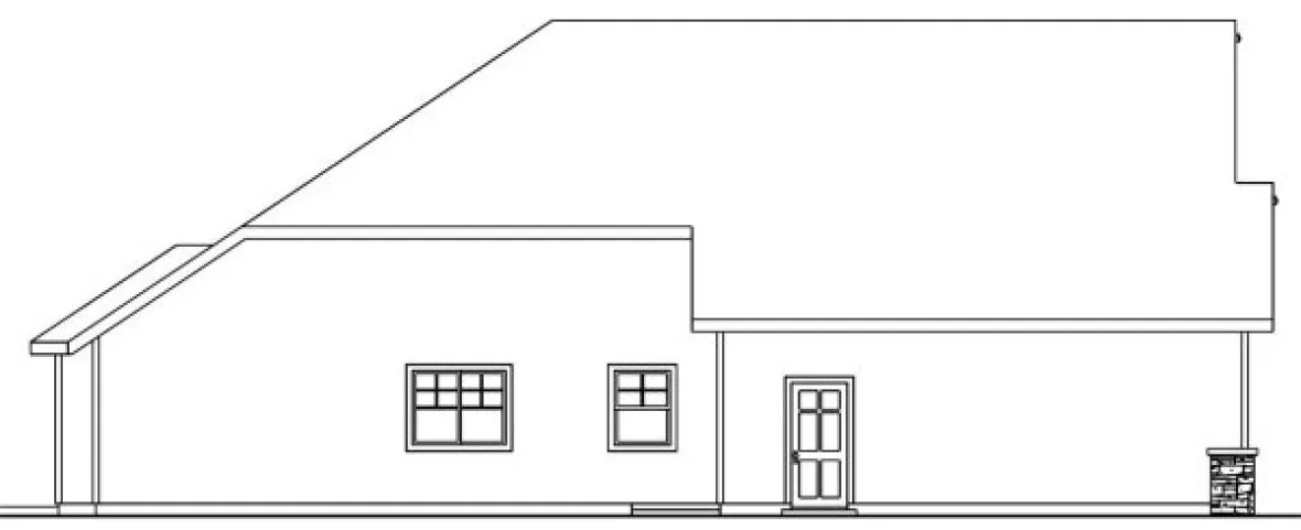 Left Elevation for House Plan #349503