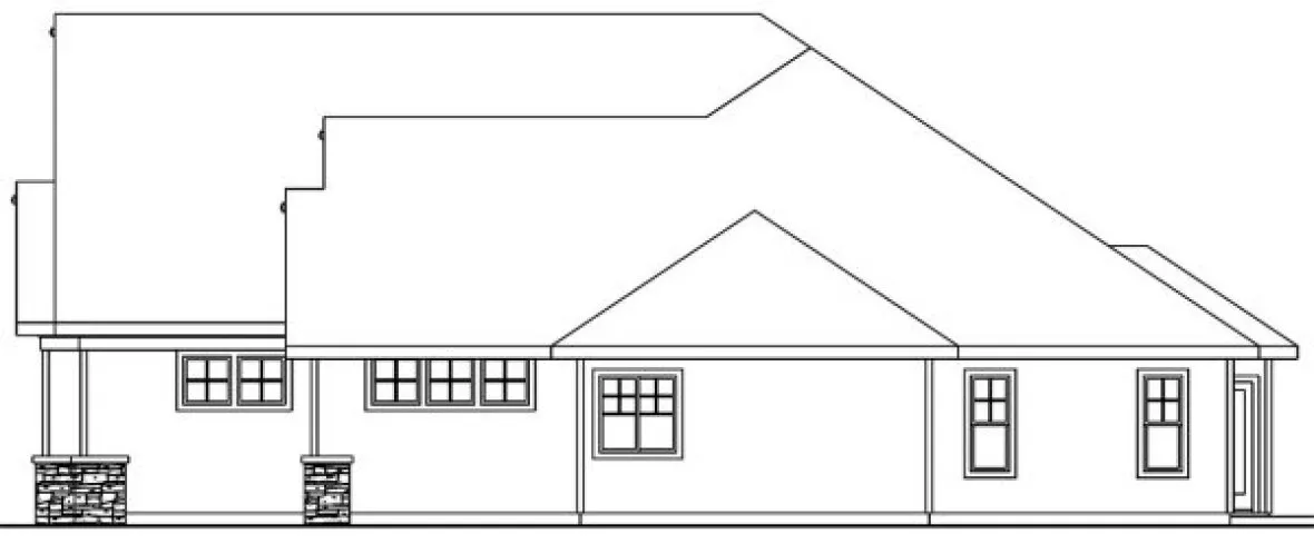 Right Elevation for House Plan #349503