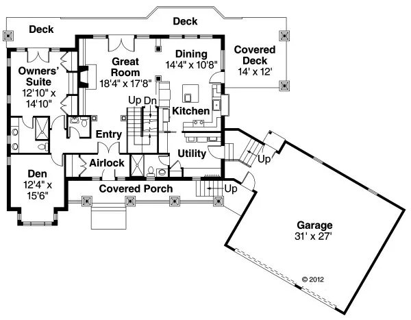 Main Floor Plan for House Plan #341651
