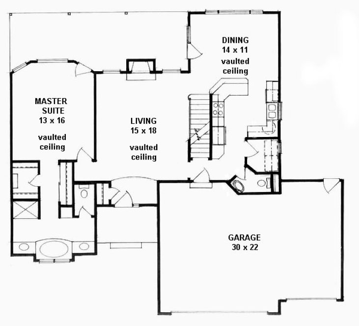 Main Floor Plan for House Plan #350061